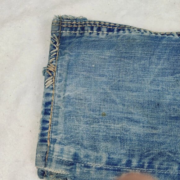 Mens Rock Revival JAMES Straight Jeans Leather Inserts Flap Pockets 30x28 - Picture 9 of 16